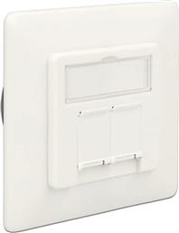 DELOCK MODULAR WALL OUTLET ΔΙΚΤΥΟΥ, CAT.6A, 2X LSA, 2 PORT