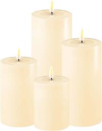 ΣΕΤ ΚΕΡΙΩΝ LED WHITE GIFTBOX LED CANDLE 4-PACK DELUXE HOMEART