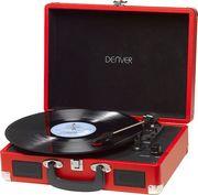 VPL-120 SUITCASE TURNTABLE RED DENVER