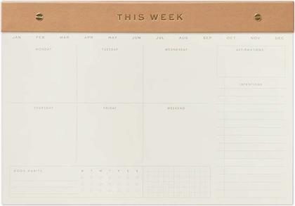 ΕΒΔΟΜΑΔΙΑΙΟ ΗΜΕΡΟΛΟΓΙΟ WEEKLY NOTEPAD CAMEL DESIGNWORKS INK