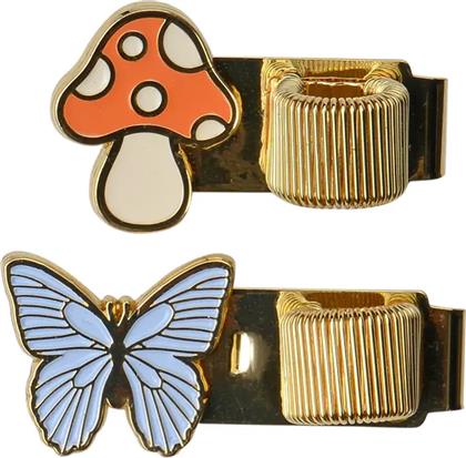 ΣΕΤ ΚΛΙΠ ΣΤΥΛΟ BUTTERFLY & MUSHROOM 2-PACK ΧΡΩΜΑ: ΠΟΛΥΧΡΩΜΟ, 0 DESIGNWORKS INK από το ANSWEAR