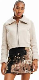 ΜΠΟΥΦΑΝ 23WWEW05 WOMAN WOVEN PU COAT ΧΡΩΜΑ: ΜΠΕΖ DESIGUAL