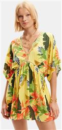 ΦΟΡΕΜΑ ΠΑΡΑΛΙΑΣ TROPICAL PARTY 24SWMW23 ΕΓΧΡΩΜΟ LOOSE FIT DESIGUAL