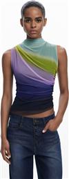 ΓΥΝΑΙΚΕΙΑ ΑΜΑΝΙΚΗ ΜΠΛΟΥΖΑ ΑΠΟ ΤΟΥΛΙ REGULAR FIT ''LOLA'' - 25WWTK18 ΠΟΛΥΧΡΩΜΟ DESIGUAL