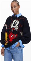 ΓΥΝΑΙΚΕΙΑ ΜΠΛΟΥΖΑ ΦΟΥΤΕΡ ΜΕ PRINT MICKEY MOUSE REGULAR FIT - 25WWSK14 ΜΑΥΡΟ DESIGUAL