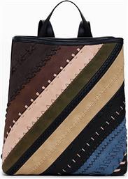 ΓΥΝΑΙΚΕΙΑ ΤΣΑΝΤΑ ΧΕΙΡΟΣ/BACKPACK ΑΠΟ ΣΥΝΔΥΑΣΜΟ ΔΙΑΦΟΡΕΤΙΚΩΝ ΥΦΑΣΜΑΤΩΝ ΜΕ ΕΦΕ ΔΕΡΜΑΤΟΣ ''QUEBEC'' - 25WAKP09 ΜΑΥΡΟ DESIGUAL