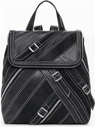 ΓΥΝΑΙΚΕΙΑ ΤΣΑΝΤΑ ΧΕΙΡΟΣ/BACKPACK ΜΕ FAUX ΔΕΡΜΑ ΚΑΙ ΜΕΤΑΛΛΙΚΕΣ ΛΕΠΤΟΜΕΡΕΙΕΣ ''HAMPTON'' - 25WAKP25 ΜΑΥΡΟ DESIGUAL