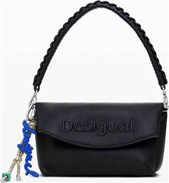 ΓΥΝΑΙΚΕΙΑ ΤΣΑΝΤΑ ΩΜΟΥ/CROSSBODY ΜΕ FAUX ΔΕΡΜΑ ΚΑΙ ΑΝΑΓΛΥΦΟ ΛΟΓΟΤΥΠΟ ''TROKEL'' - 25WAXPAL ΜΑΥΡΟ DESIGUAL