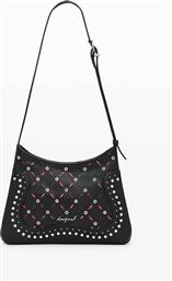 ΓΥΝΑΙΚΕΙΑ ΤΣΑΝΤΑ ΩΜΟΥ/CROSSBODY ΜΕ ΤΡΟΥΚΣ ΚΑΙ ΔΙΑΤΡΗΤΟ ΣΧΕΔΙΟ ''YANKEE MANAOS'' - 25WAXP38 ΜΑΥΡΟ DESIGUAL