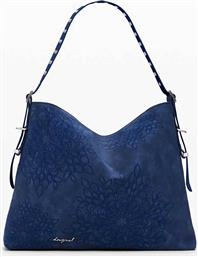 ΓΥΝΑΙΚΕΙΑ ΤΣΑΝΤΑ ΩΜΟΥ ΜΕ FAUX ΔΕΡΜΑ ΚΑΙ ΑΝΑΓΛΥΓΟ FLORAL PRINT ''SIERRA BUXTON'' - 25WAXPBB ΜΠΛΕ DESIGUAL