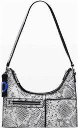 ΓΥΝΑΙΚΕΙΑ ΤΣΑΝΤΑ ΩΜΟΥ ΜΕ SNAKE EFFECT ''DELTA VEGA'' - 25WAXPB7 ΑΣΠΡΟΜΑΥΡΟ DESIGUAL