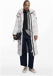 ΓΥΝΑΙΚΕΙΟ ΜΠΟΥΦΑΝ ΚΑΠΙΤΟΝΕ ΜΕ ΚΟΥΚΟΥΛΑ ΚΑΙ ΑΣΟΡΤΙ ΖΩΝΗ ΣΤΗ ΜΕΣΗ REGULAR FIT - 25WWEW22 ΛΕΥΚΟ DESIGUAL