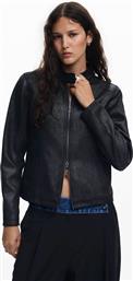 ΓΥΝΑΙΚΕΙΟ JACKET FAUX LEATHER ΜΕ MAO ΓΙΑΚΑ ''BASIC'' - 25WWEW43 ΜΑΥΡΟ DESIGUAL