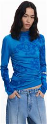 ΓΥΝΑΙΚΕΙO ΛΕΠΤΟ ΠΟΥΛΟΒΕΡ ΜΕ FLORAL PRINT REGULAR FIT ''OTTAWA'' - 25WWJF38 ΜΠΛΕ ΣΚΟΥΡΟ DESIGUAL