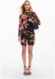 ΓΥΝΑΙΚΕΙΟ MINI ΦΟΡΕΜΑ ΜΕ ALL-OVER FLORAL PRINT ''MANILA'' - 24WWVK47 ΜΑΥΡΟ DESIGUAL