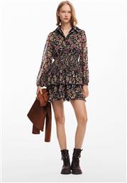 ΓΥΝΑΙΚΕΙΟ MINI ΦΟΡΕΜΑ ΜΕ ALL-OVER FLORAL PRINT REGULAR FIT - 24WWVW68 ΜΑΥΡΟ DESIGUAL