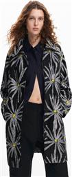 ΓΥΝΑΙΚΕΙΟ ΠΑΛΤΟ ΜΕ ALL-OVER FLOWER PRINT REGULAR FIT - 24WWEWBJ ΜΑΥΡΟ DESIGUAL