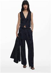ΓΥΝΑΙΚΕΙΟ ΠΑΝΤΕΛΟΝΙ ΜΕ FLORAL ΣΧΕΔΙΑ ΑΠΟ ΒΕΛΟΥΔΟ REGULAR FIT ''FLOCK'' - 25WWPW05 ΜΑΥΡΟ DESIGUAL