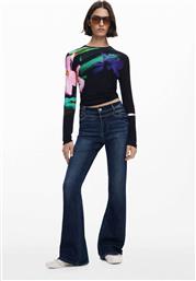 ΓΥΝΑΙΚΕΙO ΤΖΙΝ ΠΑΝΤΕΛΟΝΙ ΚΑΜΠΑΝΑ FLARE FIT ''FLAIRY'' - 25WWDD09 DENIM BLUE ΣΚΟΥΡΟ DESIGUAL