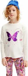 ΠΑΙΔΙΚΗ ΜΑΚΡΥΜΑΝΙΚΗ ΜΠΛΟΥΖΑ ΜΕ BUTTERFLY PRINT - 24WGTK11 ΛΕΥΚΟ DESIGUAL