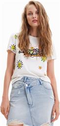 T-SHIRT 23SWTKAJ ΜΠΕΖ REGULAR FIT DESIGUAL