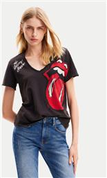 T-SHIRT ROLLING 24SWTK30 ΜΑΥΡΟ RELAXED FIT DESIGUAL
