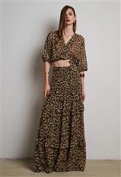 ΦΟΥΣΤΑ MAXI ANIMAL PRINT ΜΕ ΒΟΛΑΝ - ΛΕΟΠΑΡ DESIREE
