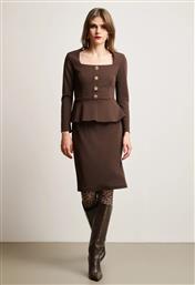 PEPLUM ΦΟΡΕΜΑ ΜΕ ΧΡΥΣΑ ΚΟΥΜΠΙΑ - ΚΑΦΕ DESIREE