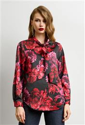 ΠΟΥΚΑΜΙΣΟ ΣΑΤΕΝ ΜΕ ΦΛΟΡΑΛ ΣΧΕΔΙΟ - ΚΟΚΚΙΝΟ DESIREE