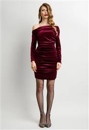 ΒΕΛΟΥΔΙΝΟ MINI ΦΟΡΕΜΑ ΜΕ ΣΟΥΡΕΣ - ΜΠΟΡΝΤΟ DESIREE