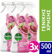 ΠΟΛΥΚΑΘΑΡΙΣΤΙΚΟ SPRAY POWER & FRESH POMEGRANATE 500 ML 3ΤΜΧ DETTOL