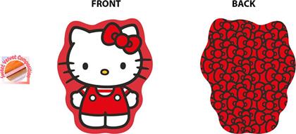 ΔΙΑΚΟΣΜΗΤΙΚΟ ΜΑΞΙΛΑΡΙ ΒΕΛΟΥΤΕ 2 ΟΨΕΩΝ DIMCOL HELLO KITTY 691 RED 20CM