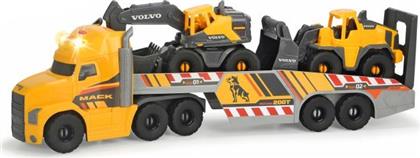 F/W ΣΕΤ ΟΧΗΜΑ MACK/VOLVO HEAVY LOADER TRUCK+2 ΑΥΤΟΚΙΝΗΤΑ 70CM (203729012) DICKIE