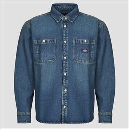 ΠΟΥΚΑΜΙΣΟ ΜΕ ΜΑΚΡΙΑ ΜΑΝΙΚΙΑ MECHANIC DENIM SHIRT LS KHAKI TINTED BLUE DICKIES