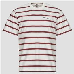 T-SHIRT ΜΕ ΚΟΝΤΑ ΜΑΝΙΚΙΑ YORK STRIPE TEE SS EGRET DICKIES