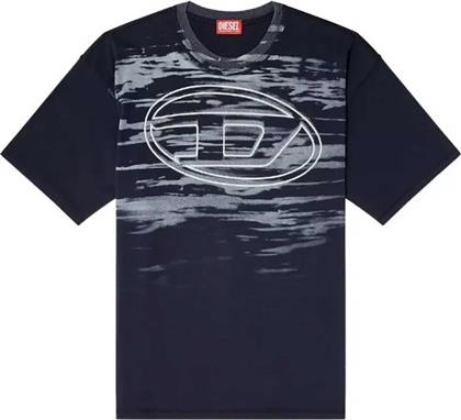 ΑΝΔΡΙΚΟ T-SHIRT ΜΕ GRAPHIC LOGO PRINT CASUAL FIT 'T-BOXT-T5'' - W25A186530AGCA ΜΠΛΕ ΣΚΟΥΡΟ DIESEL