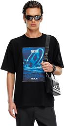 ΑΝΔΡΙΚΟ T-SHIRT ΜΕ GRAPHIC LOGO PRINT RELAXED FIT ''T-BOXT-Q16'' - W24A150130KKAJ ΜΑΥΡΟ DIESEL