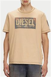 ΑΝΔΡΙΚΟ T-SHIRT ΜΕ GRAPHIC LOGO PRINT ''T-ADJUST-Q1'' - W24A148860DMAA ΚΑΦΕ ΑΝΟΙΧΤΟ DIESEL