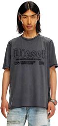 ΑΝΔΡΙΚΟ T-SHIRT ΜΕ LETTERING REGULAR FIT ''T-RAWJUST'' - W24A140160KMAH ΜΑΥΡΟ DIESEL