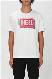 ΑΝΔΡΙΚΟ T-SHIRT ΜΕ LOGO PRINT REGULAR FIT - W24A153790AKAK ΛΕΥΚΟ DIESEL