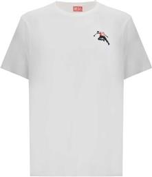 ΑΝΔΡΙΚΟ T-SHIRT ΜΕ ΛΟΓΟΤΥΠΟ REGULAR FIT - W25A186680QIAM ΛΕΥΚΟ DIESEL