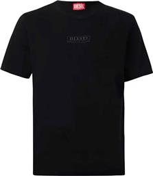 ΑΝΔΡΙΚΟ T-SHIRT ΜΕ ΛΟΓΟΤΥΠΟ REGULAR FIT - W25A187220PJBG ΜΑΥΡΟ DIESEL