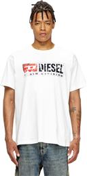 ΑΝΔΡΙΚΟ T-SHIRT ΜΕ ΛΟΓΟΤΥΠΟ REGULAR FIT - W25A194360PLAT ΛΕΥΚΟ DIESEL