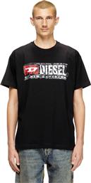 ΑΝΔΡΙΚΟ T-SHIRT ΜΕ ΛΟΓΟΤΥΠΟ REGULAR FIT - W25A194360PLAT ΜΑΥΡΟ DIESEL