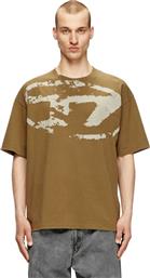 ΑΝΔΡΙΚΟ T-SHIRT ΜΕ ΛΟΓΟΤΥΠΟ RELAXED FIT 'T-BOXT-N14'' - W25A130490DQAU ΚΑΦΕ DIESEL