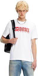 ΑΝΔΡΙΚΟ T-SHIRT ΜΕ ΛΟΓΟΤΥΠΟ ''T-ADJUST-Q7'' - S25A153980GRAI ΛΕΥΚΟ DIESEL