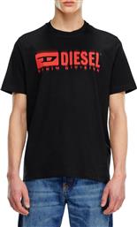 ΑΝΔΡΙΚΟ T-SHIRT ΜΕ ΛΟΓΟΤΥΠΟ ''T-ADJUST-Q7'' - S25A153980GRAI ΜΑΥΡΟ DIESEL