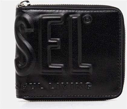 ΔΕΡΜΑΤΙΝΟ ΠΟΡΤΟΦΟΛΙ DSL 3D- BI FOLD COIN ZIP XS ΑΝΔΡΙΚΟ, ΧΡΩΜΑ: ΜΑΥΡΟ, X10007.PR818 DIESEL