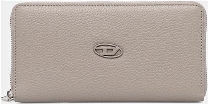 ΔΕΡΜΑΤΙΝΟ ΠΟΡΤΟΦΟΛΙ HISSU EVO CONTINENTAL ZIP ΑΝΔΡΙΚΟ, ΧΡΩΜΑ: ΓΚΡΙ, X09015.P0685 DIESEL