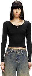 ΓΥΝΑΙΚΕΙΑ CROPPED ΜΠΛΟΥΖΑ ΜΕ ΛΟΓΟΤΥΠΟ SLIM FIT ''T-BALLET-D'' - W25A051060EJAI ΜΑΥΡΟ DIESEL